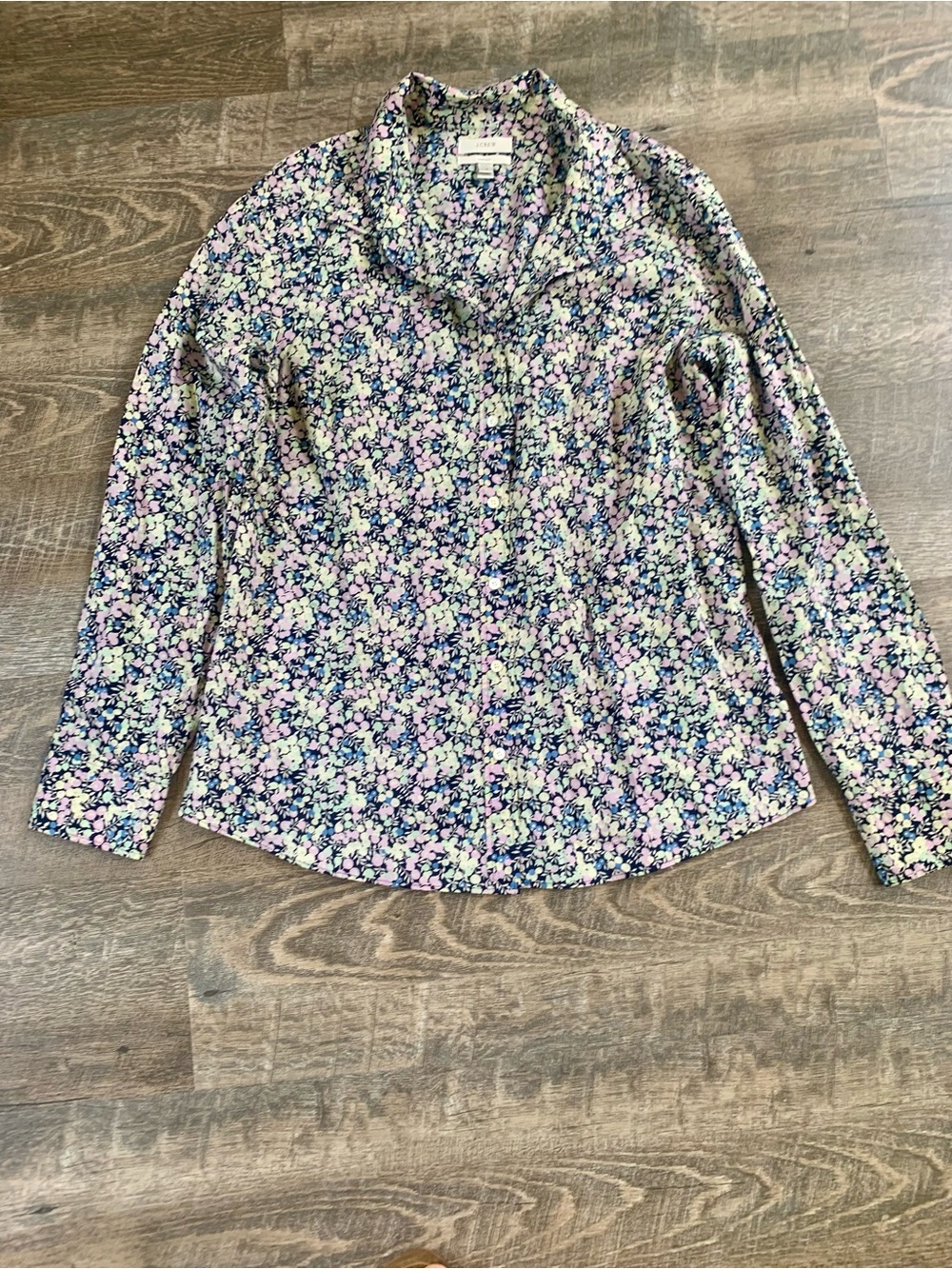 Floral JCrew Button-Down Shirt - Lavender Multi